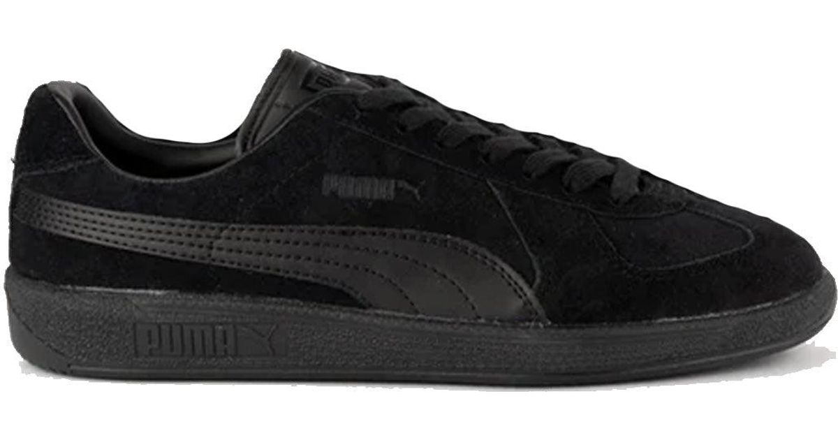 PUMA Army Suede Trainer in Black | Lyst