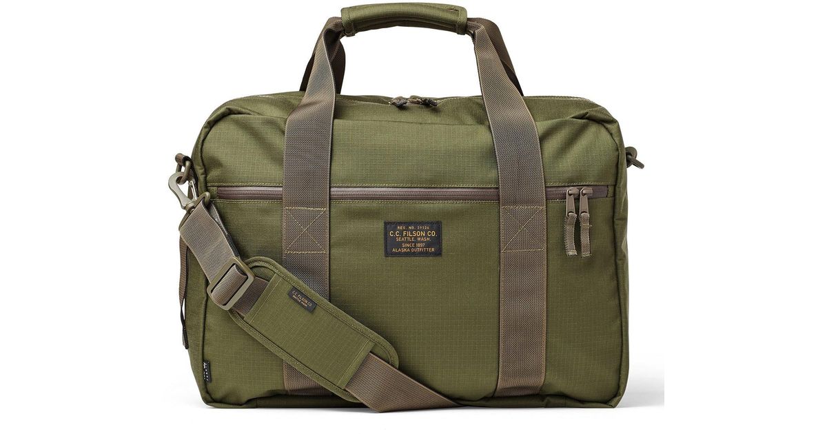 Filson Synthetic Ripstop Nylon Pullman in Green Lyst