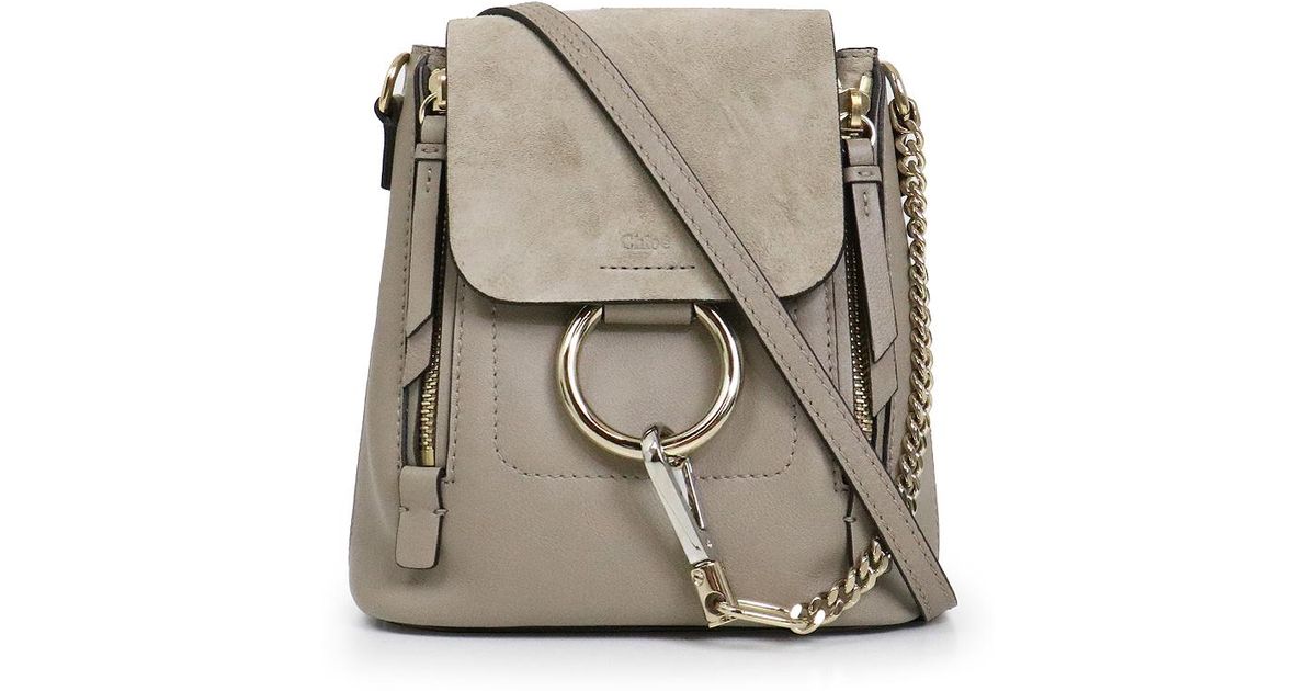 chloe faye mini backpack motty grey