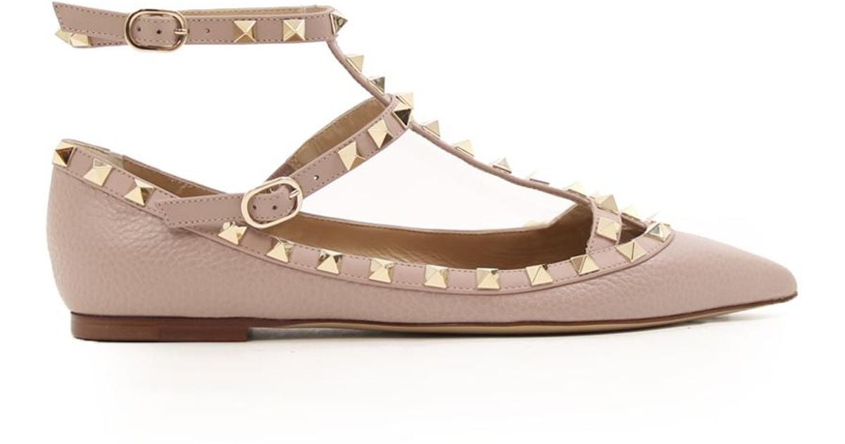 valentino studded ballet flats
