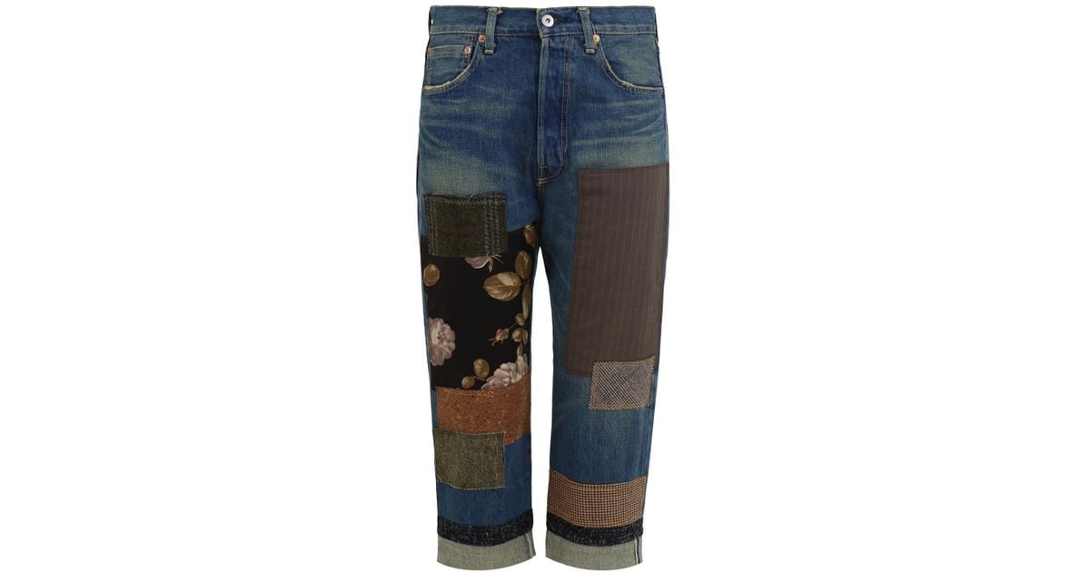 Junya Watanabe Low Crotch Vintage Denim Jeans Indigo - Lyst