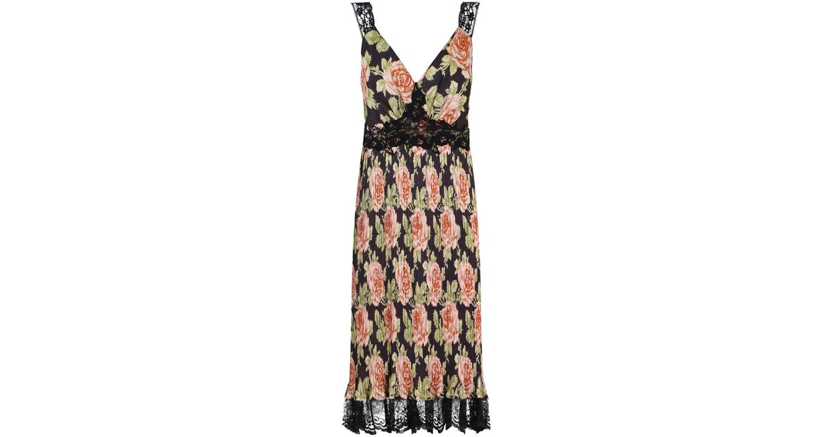 Paco Rabanne Lace Floral Pleated Dress in Black - Save 50% - Lyst