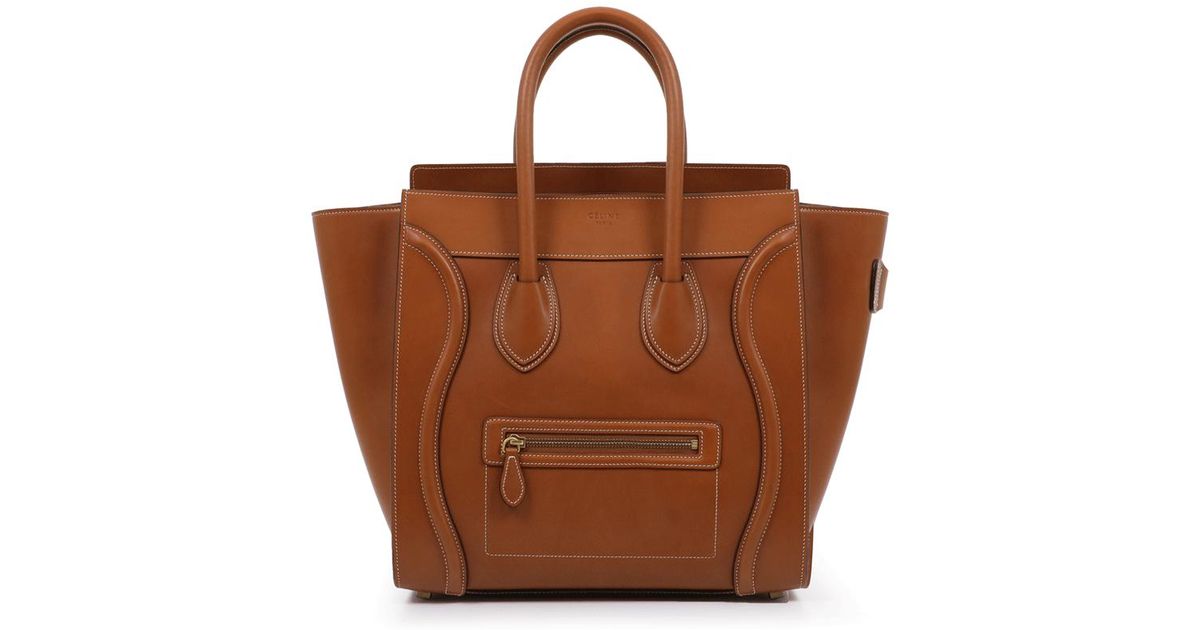 Céline Brown Micro Luggage Smooth Tan