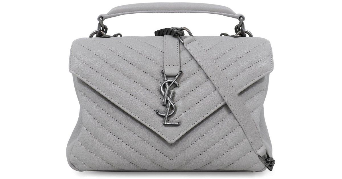 ysl college bag white