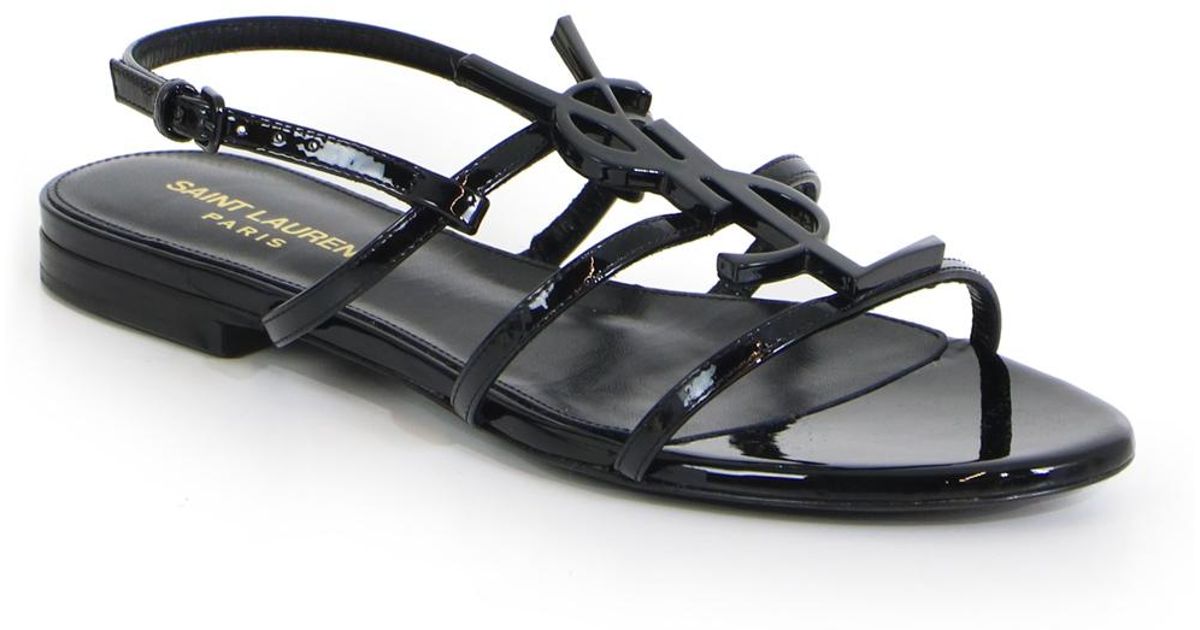 saint laurent cassandra sandals flat