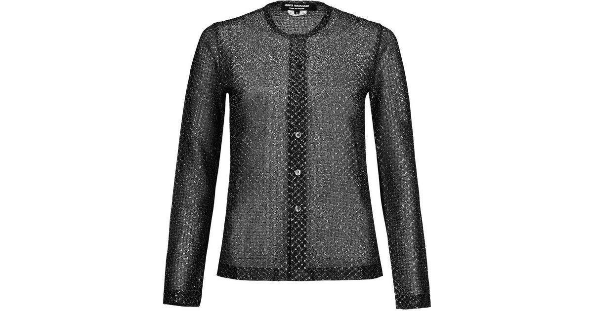 black shiny cardigan