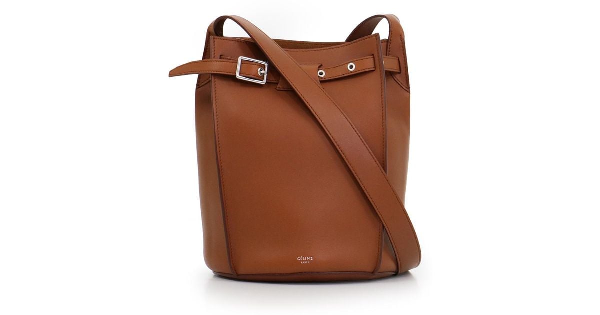 Lyst Céline Bag Bucket With Long Strap Tan In Brown