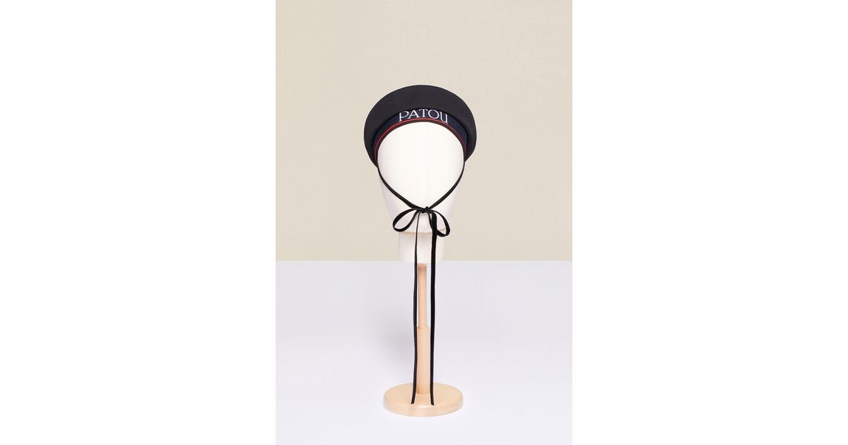 Patou Cotton Sailor Hat in Black | Lyst