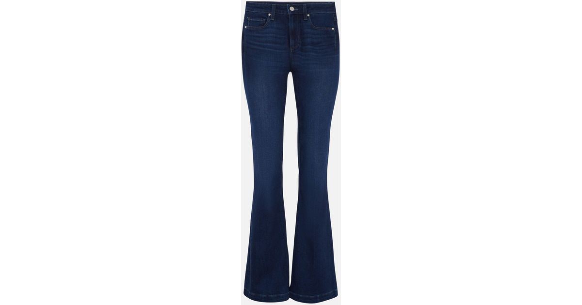 PAIGE Genevieve Modern High Rise Denim Flare Jeans in Blue | Lyst