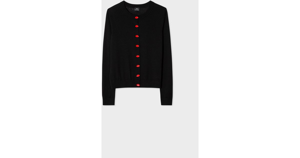 paul smith lips cardigan