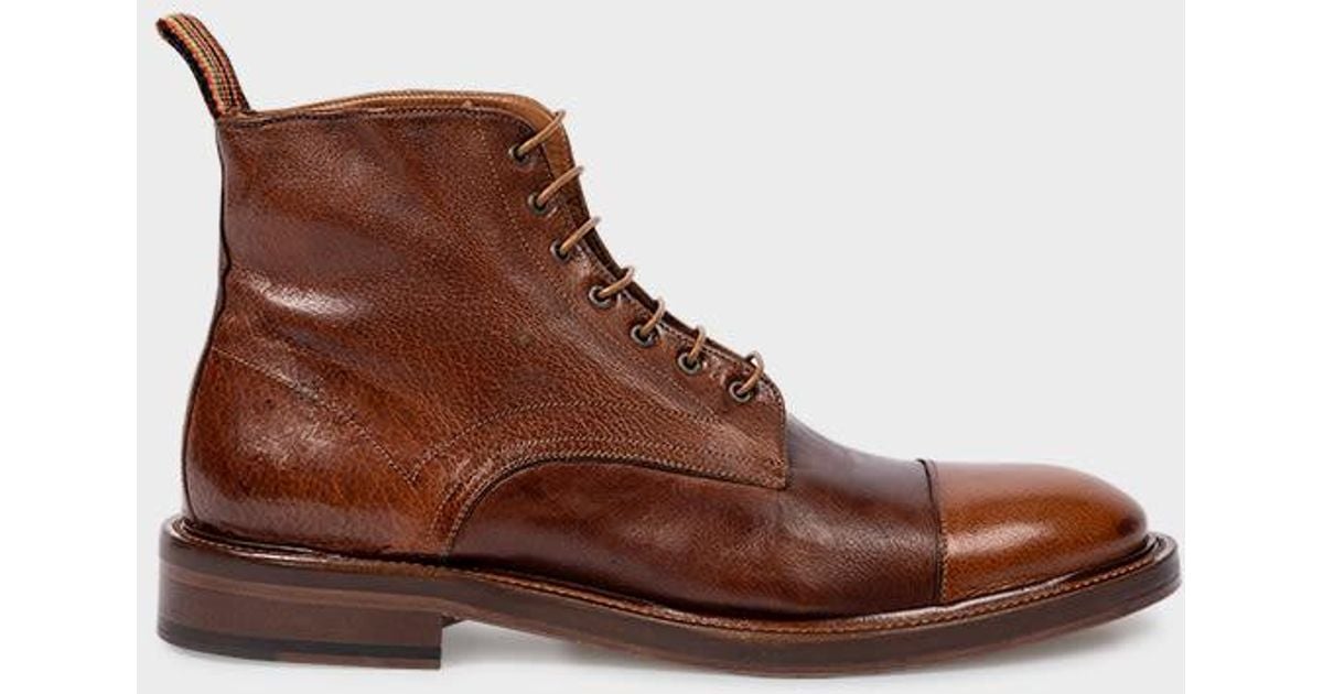 Paul Smith Tan Leather 'Newland' Boots in Brown for Men Lyst