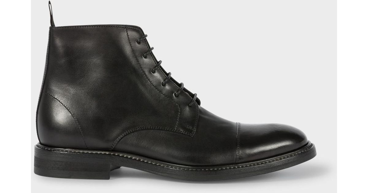 Paul Smith Men's Dip-dyed Black Calf Leather 'jarman' Boots for Men - Lyst