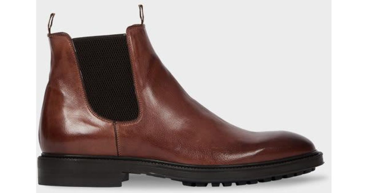 Paul Smith Leather 'Sidney' Boots in Brown for Men | Lyst UK