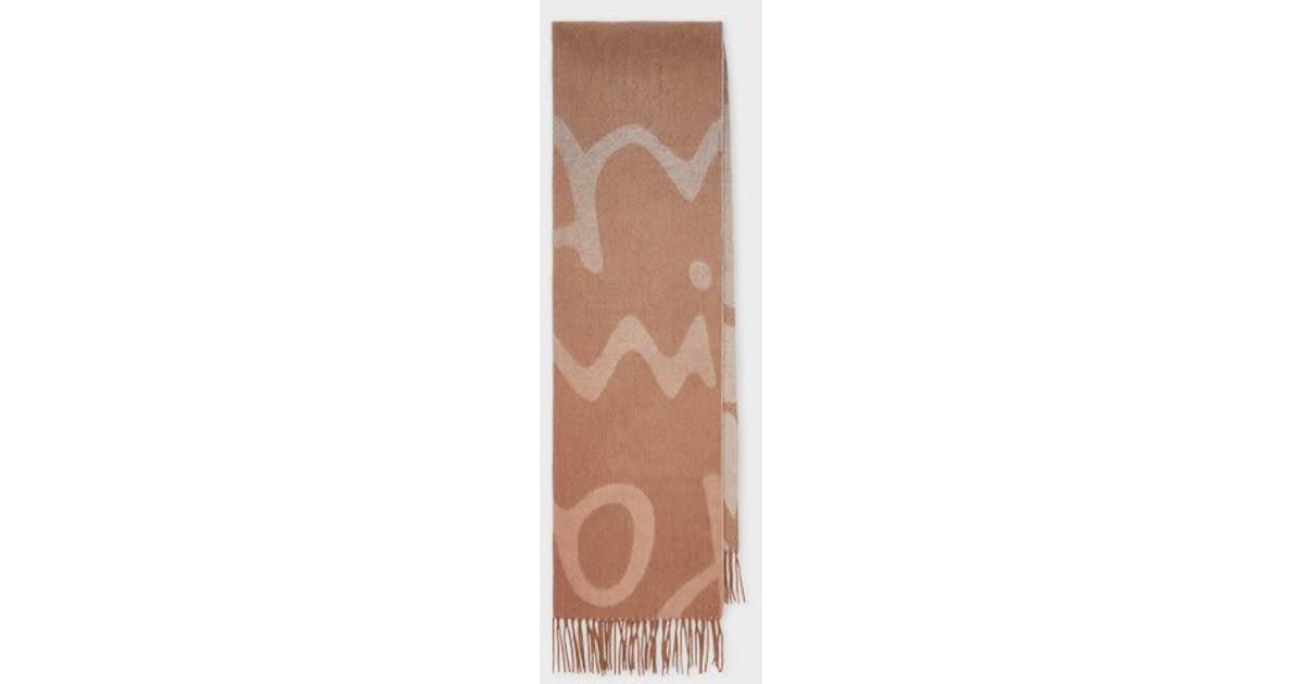 PAUL SMITH cashmere scarf with signature stripe pattern Black Paul Smith