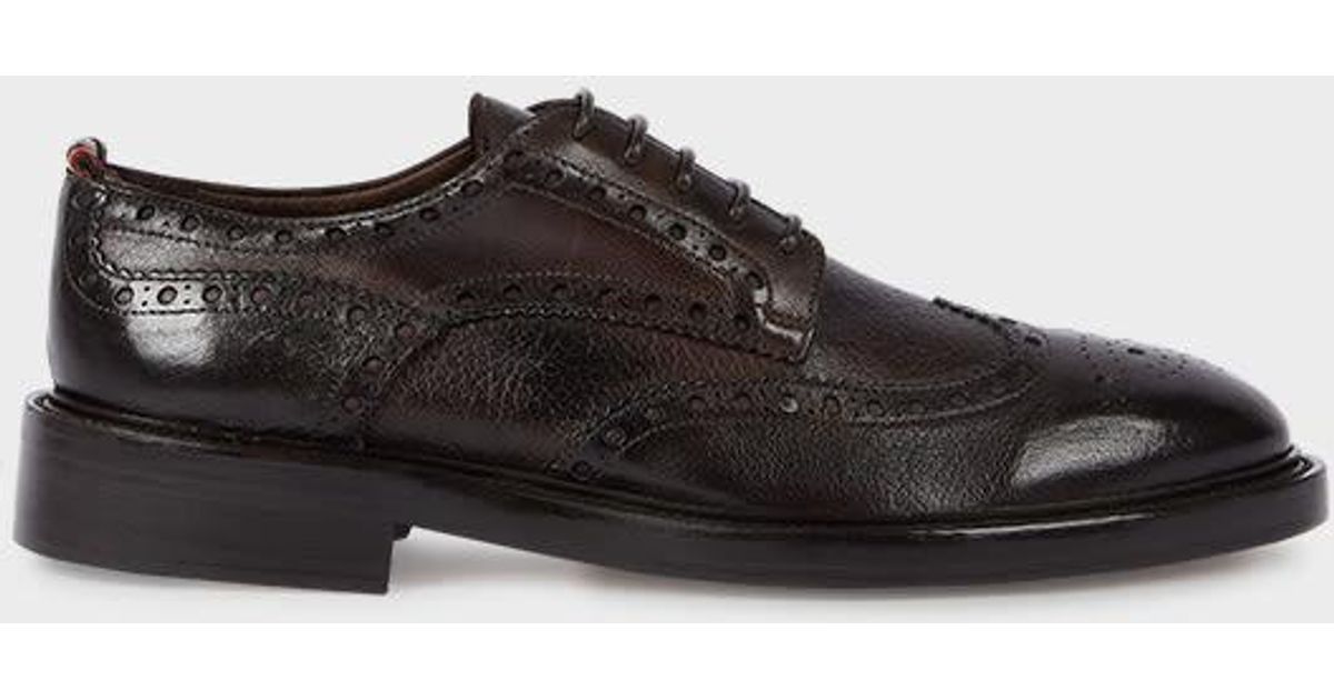 Paul Smith Dark Leather 'Langley' Brogues in Black for Men