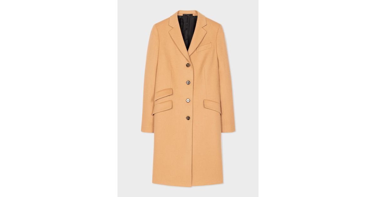 Breasted Paul Smith Camel Coat Wool Coat Paul Smith Camel Size 46