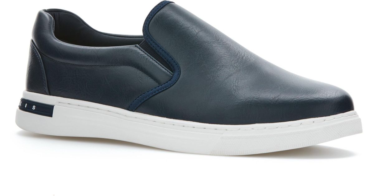 Perry Ellis Smooth Slip-on Sneakers in Blue for Men | Lyst