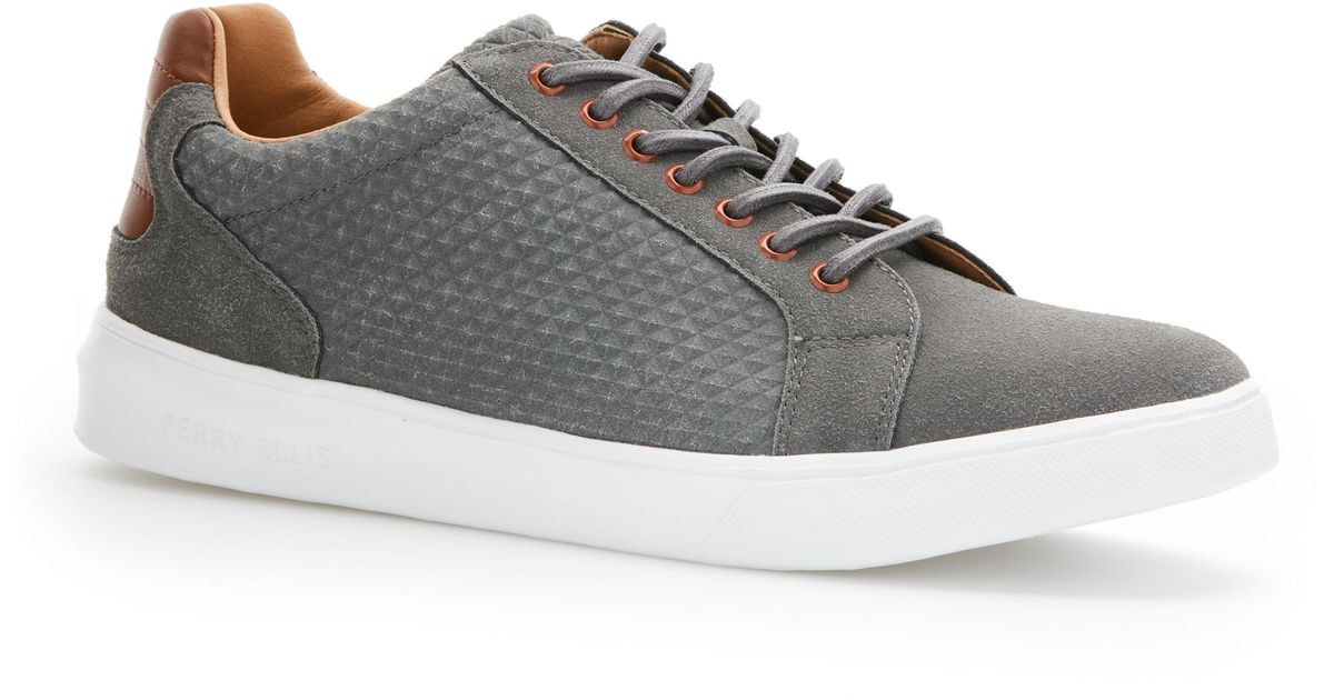 Perry Ellis Lace Up Sneaker in Grey (Grey) for Men | Lyst Canada