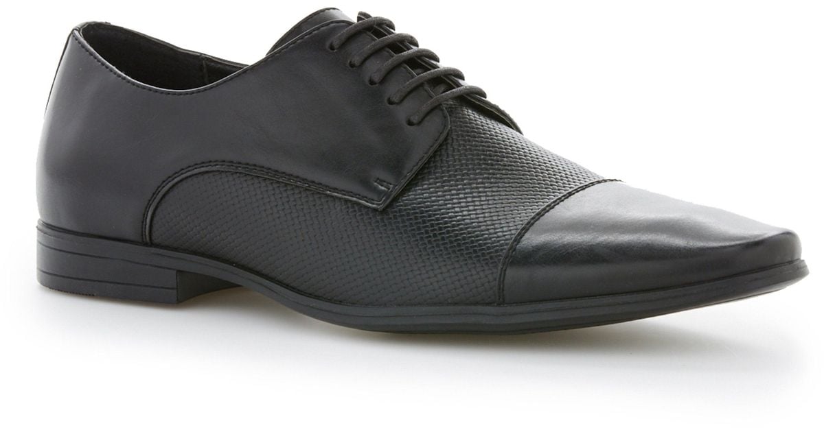 Perry Ellis Leather Duke Portfolio Dress Shoe in Black for Men | Lyst ...