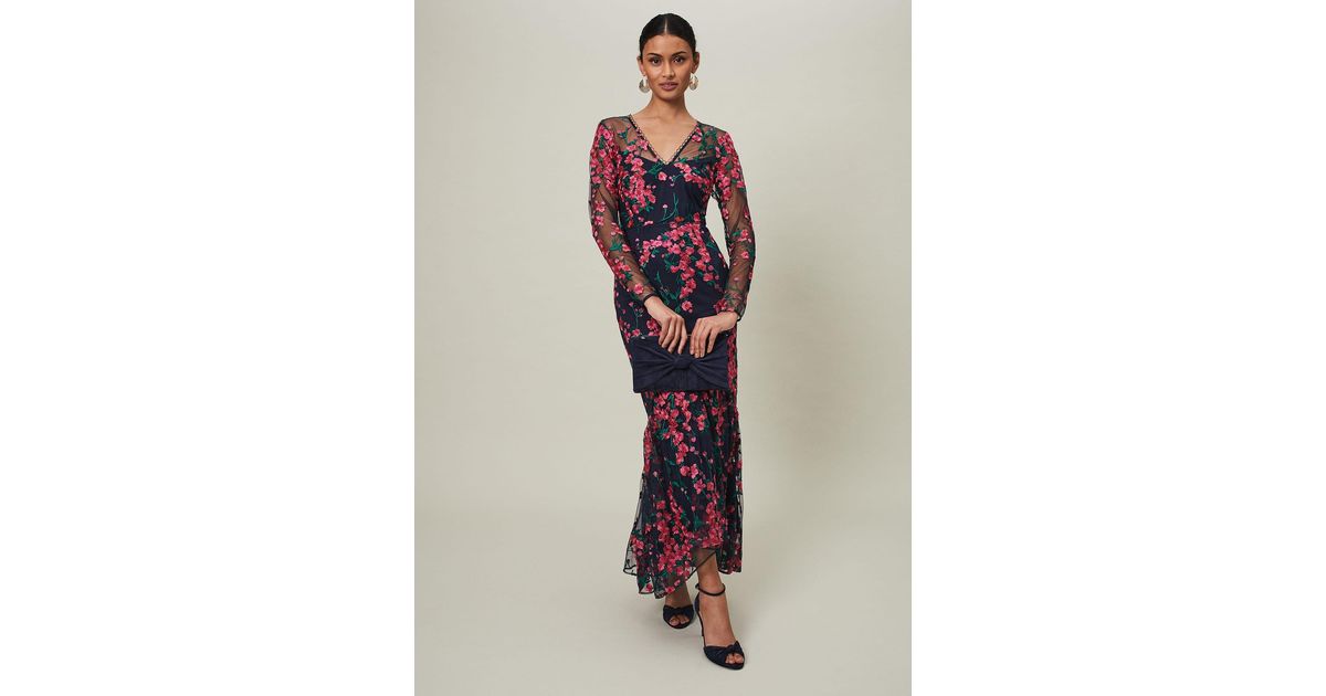 phase eight trisha embroidered maxi dress Embroidered Youth Dress: Plum 4 main image 1