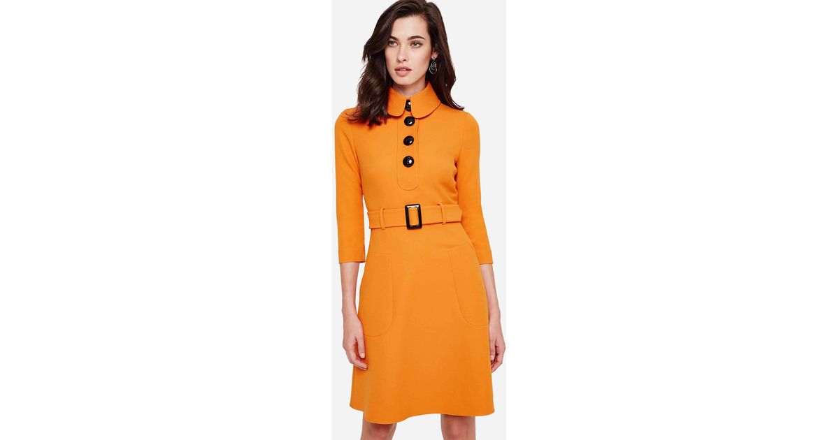 Damsel In A Dress s Adie Button Detail Dress in Orange Lyst UK