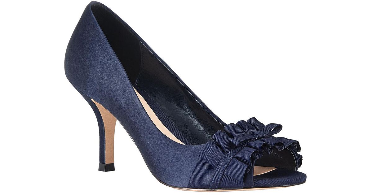 Phase Eight Fiona Satin Peep Toe Shoes in Blue Lyst UK