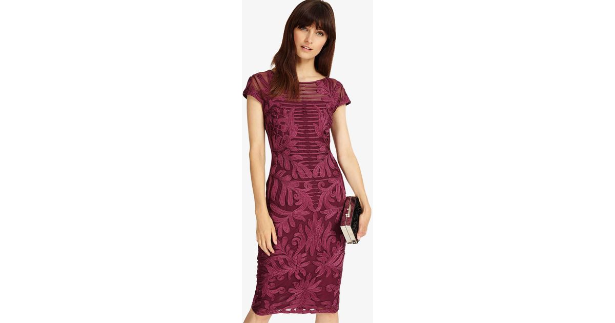 Phase Eight Trini Tapework Dress in Red | Lyst UK