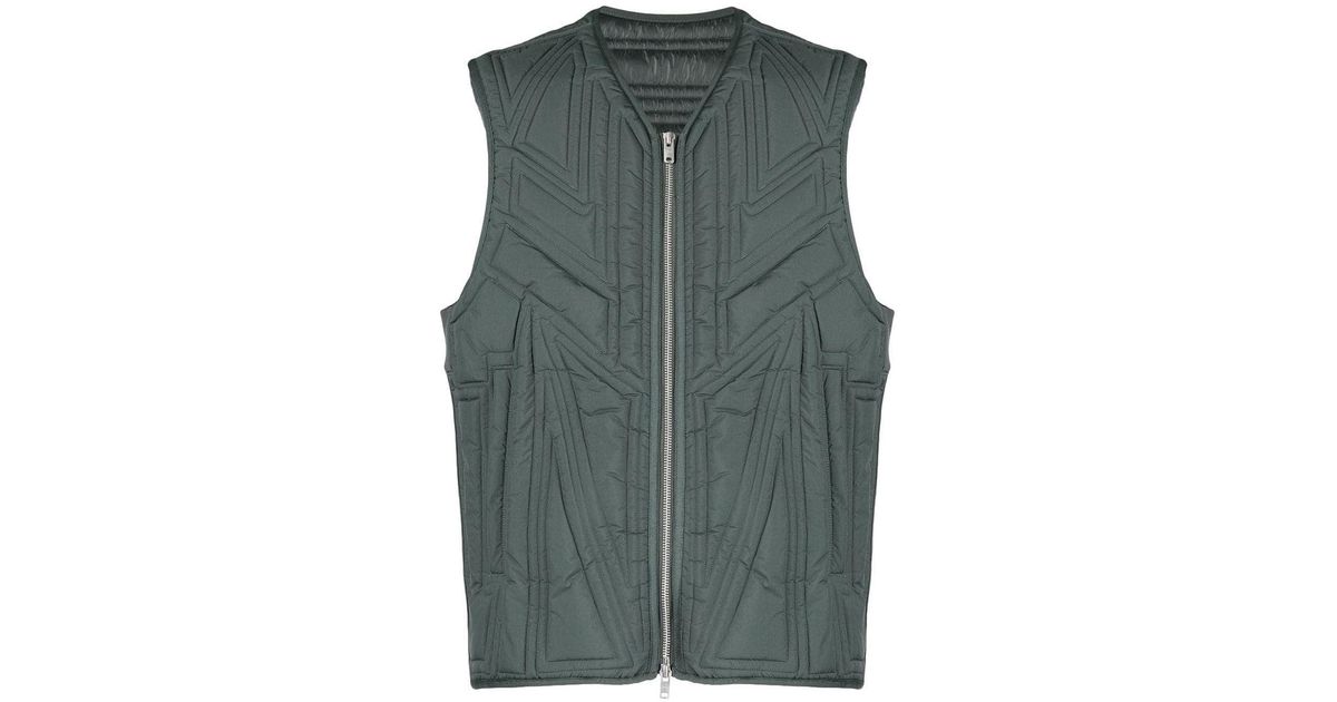 Y3 Quilted Vest in Green for Men Lyst