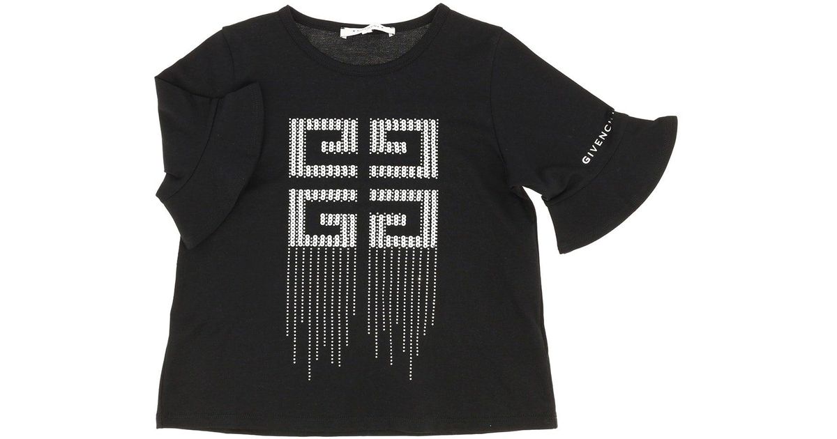 Givenchy Cotton Sequin-embellished T-shirt in Nero. (Black) | Lyst
