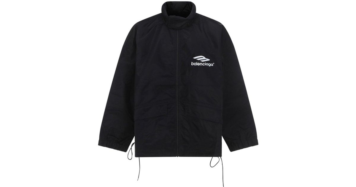 balenciaga windbreaker black