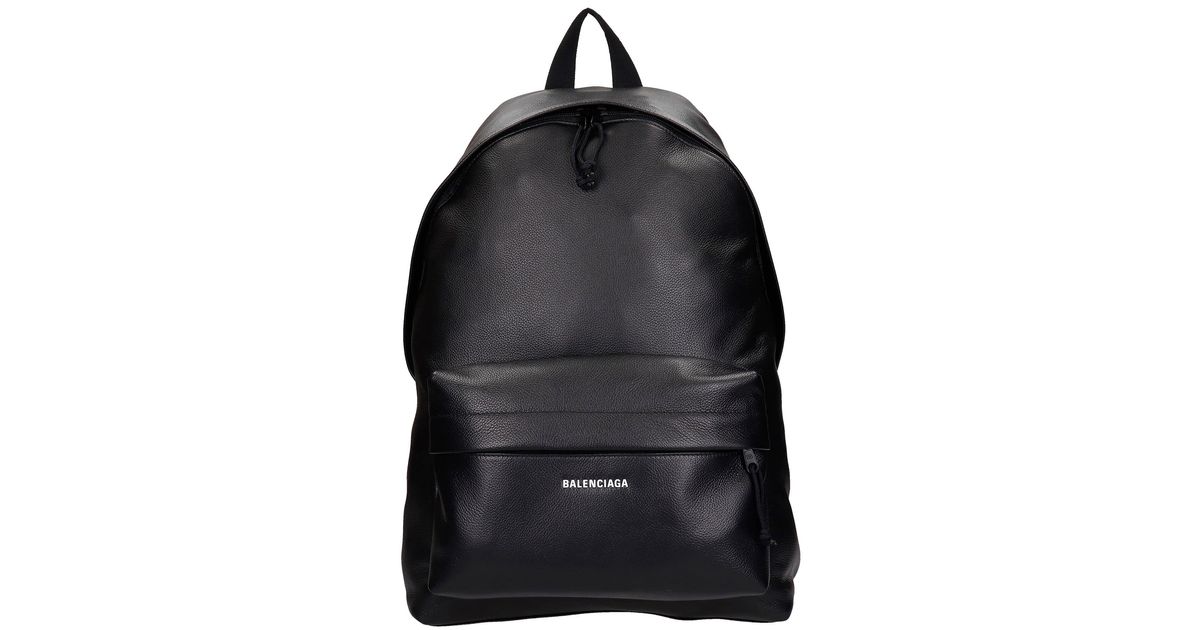 Balenciaga Backpack In Leather Men in Black for Men Lyst
