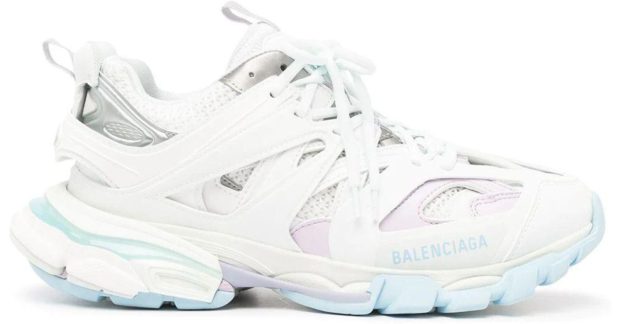 Balenciaga Leather Track Lace-up Sneakers White Pastel - Save 30% | Lyst