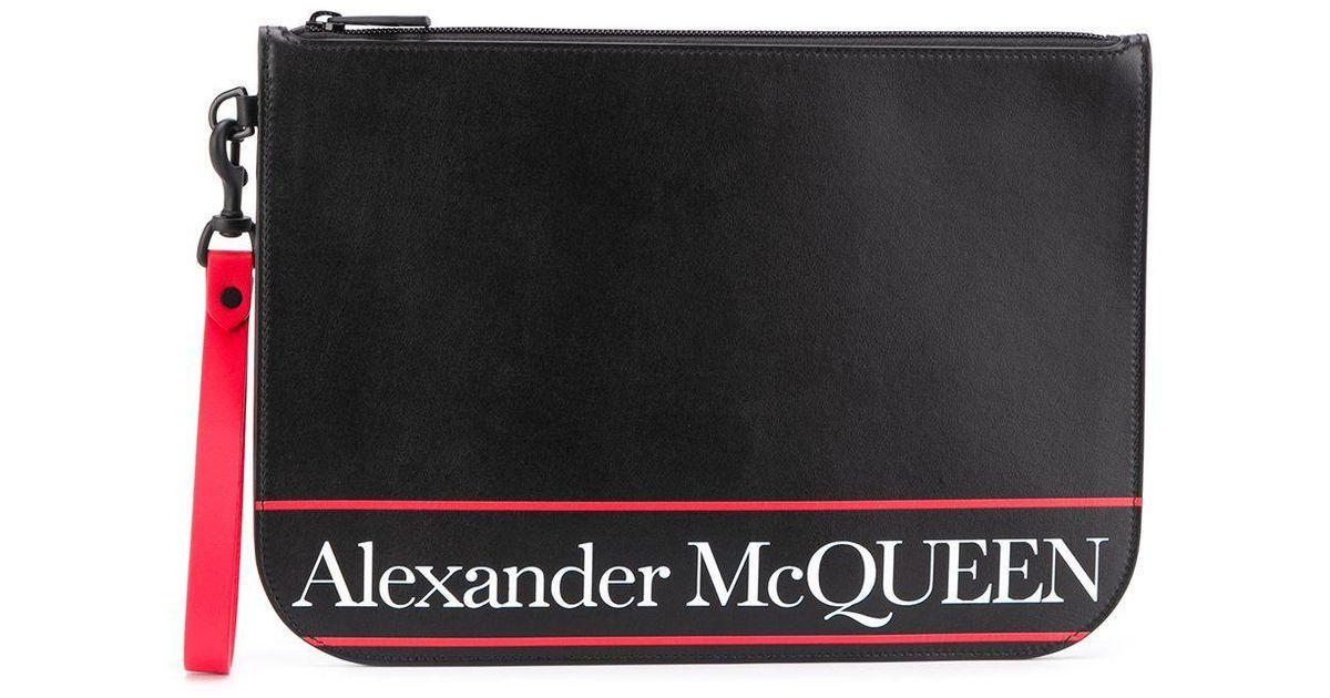 Alexander McQueen Leather Pouch in Black for Men - Save 42% | Lyst