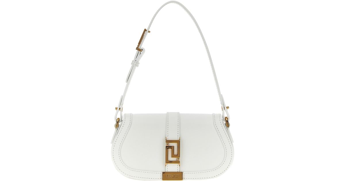 Versace Mini Greca Goddess Shoulder Bags in White | Lyst