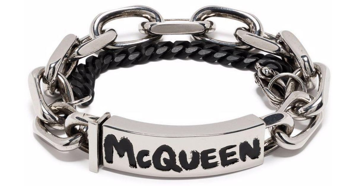 Alexander McQueen Mcqueen Graffiti Bracelet for Men - Lyst