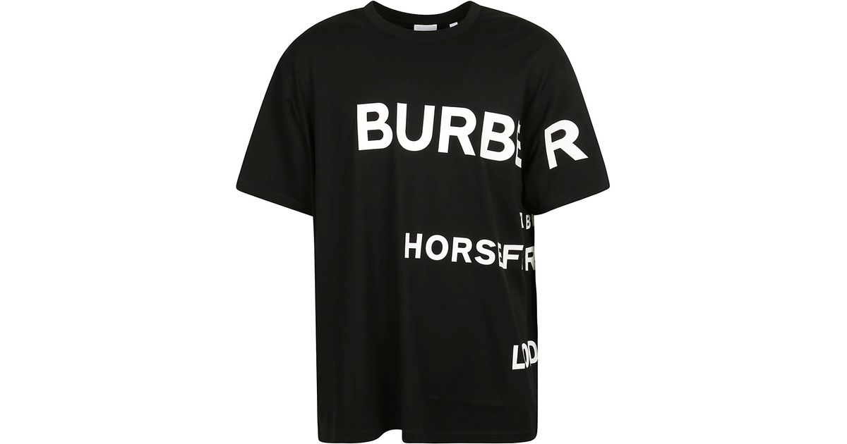 Burberry Cotton Harlford T-shirt - Men in Black/White (Black) for Men ...
