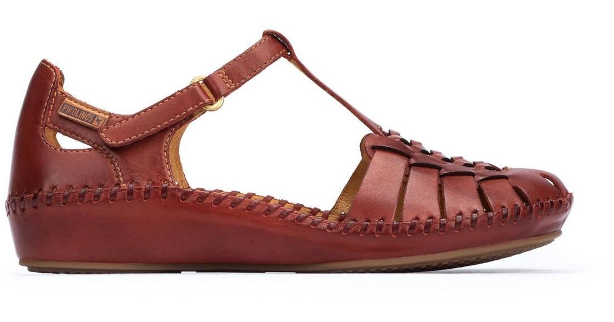 Pikolinos Leather Wedge Sandals P. Vallarta 655 Lyst