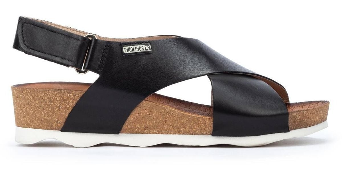 Pikolinos Leather Flat Sandals Mahon W9e in Blue Lyst