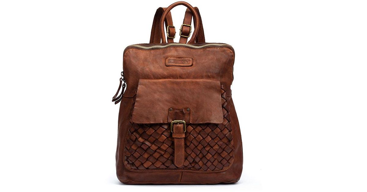 Pikolinos Leather Backpack Faura Wha in Brown | Lyst UK