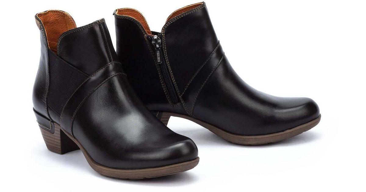 Pikolinos Leather Ankle Boots Rotterdam 902 in Black | Lyst