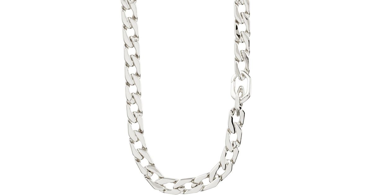 Pilgrim Hope Open Curb Chain Necklace in Metallic | Lyst
