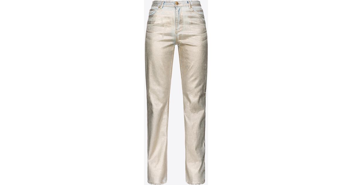 Pants PINKO Woman color Denim