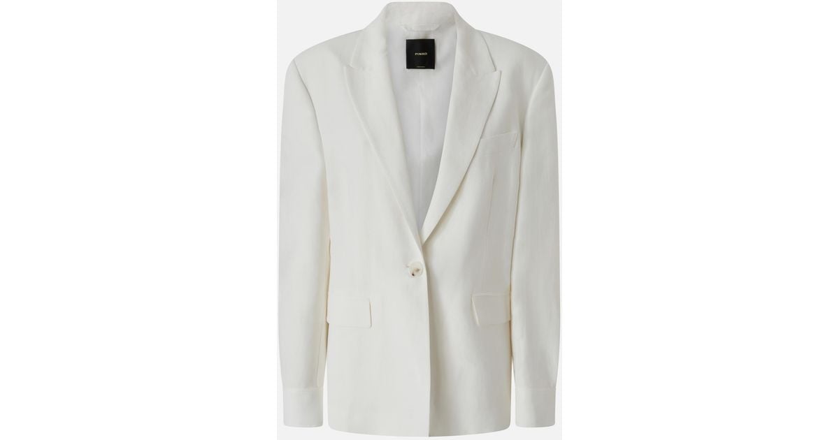 ジャケット PINKO UMBRELLA SINGLE-BREASTED BLAZER WITH BACK STRAP UMBRELLA SINGLE-BREASTED BLAZER WITH BACK STRAP 104944