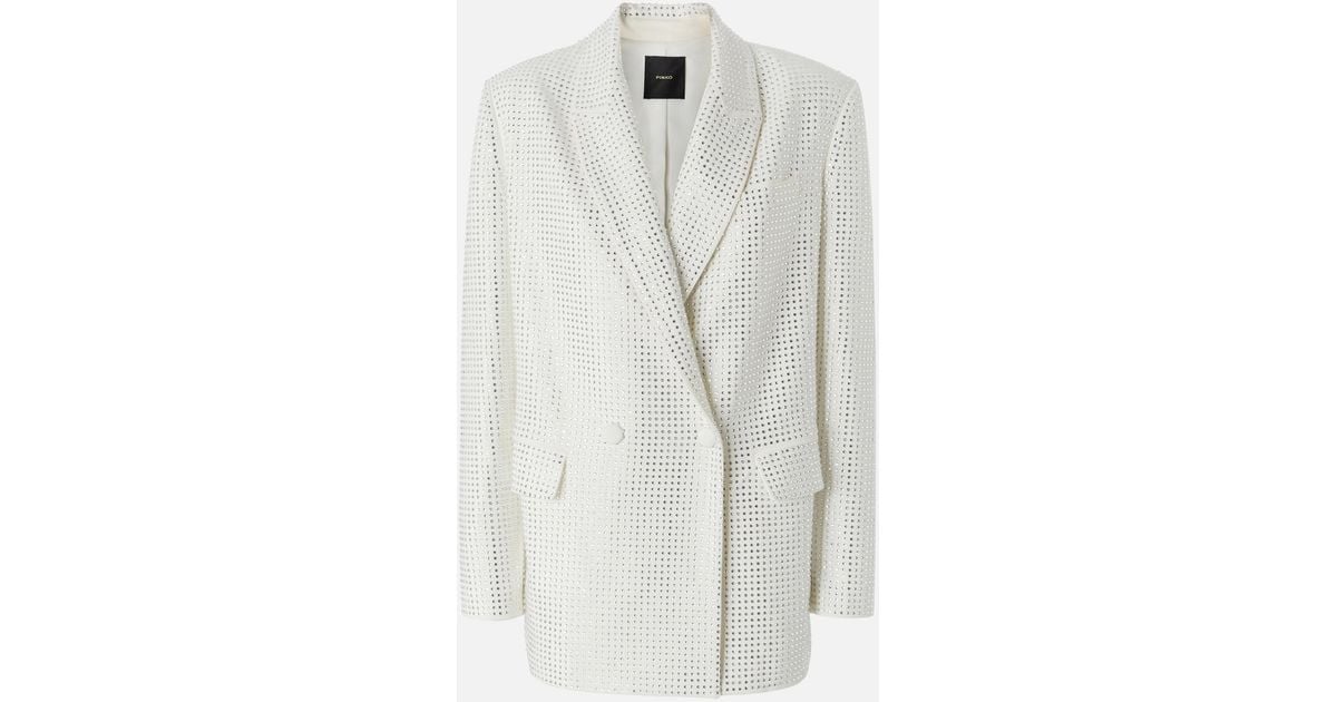 アウターその他 PINKO Woman Blazer White 104818A0IM Z07 PINKO Equilibrato Blazer | White | FARFETCH