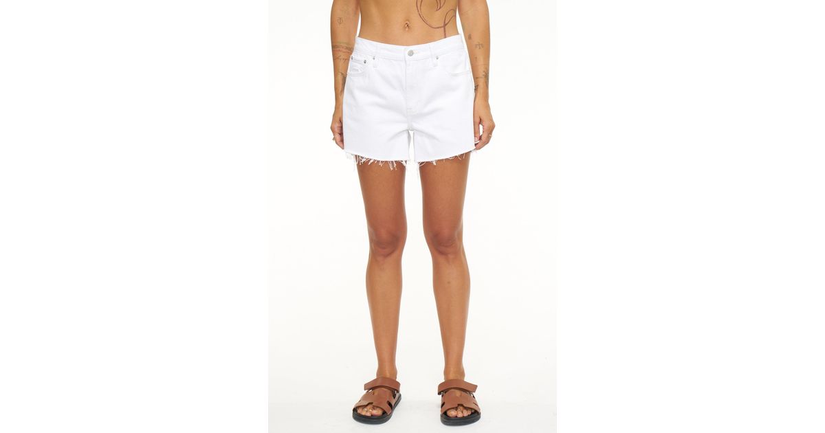 Pistola Connor Relaxed High Rise Vintage Short in White | Lyst