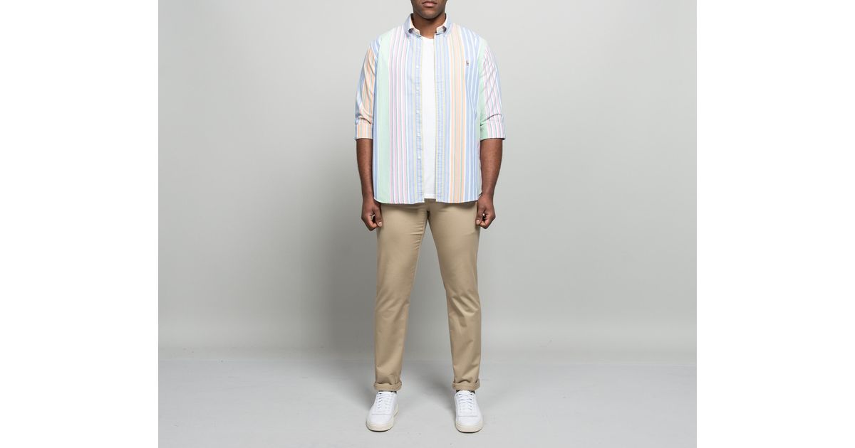 ralph lauren pastel striped shirt