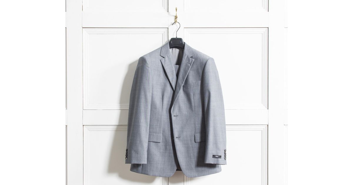BOSS by HUGO BOSS Wool 'pasolini/movie' 2-button Fine Pinstripe Suit Light  Grey in Gray for Men - Lyst