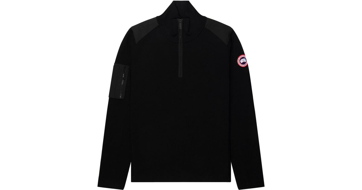 Canada Goose Stormont 1/4 Zip Sweater in Black for Men | Lyst UK