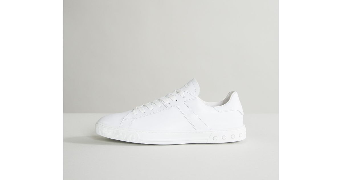 plain white leather trainers