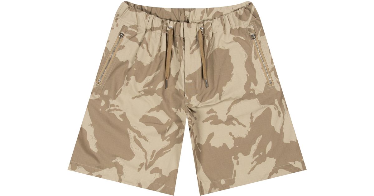Moncler 'pantalone' Bermuda Shorts Camo in Natural for Men | Lyst